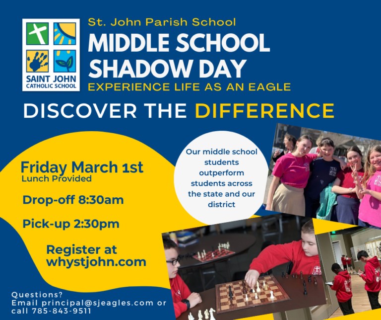 Middle School Shadow Day – March 1st | St. John School